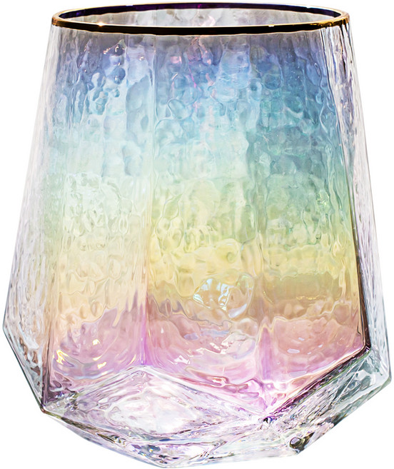 칼딘 오로라 홀로그램 컵 골드라인 언더락 560ml, 1개