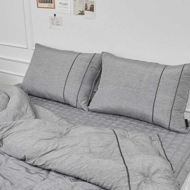 더와이 트라이 모달 실크 호텔 차렵 이불패드베개 세트