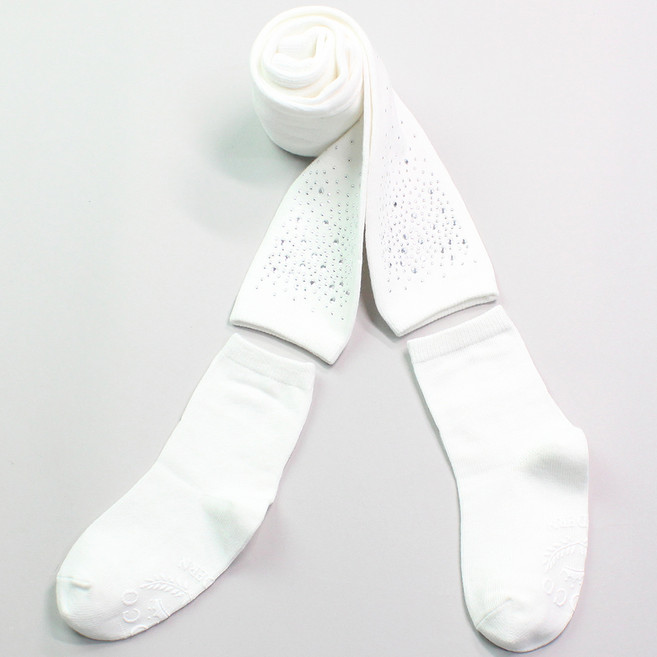 코코모던 유아동 블링 분리 타이즈 + 넌슬립 양말 세트