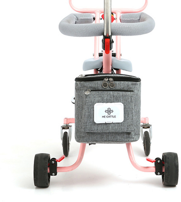 모든 유모차에 99프로 적합한 유모차 걸이 수납 정리함 가방, B그레이, 1개