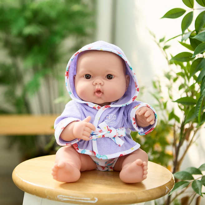 Berenguer 擬真沐浴遊戲浴袍嬰兒娃娃 36cm, 1組, 多色