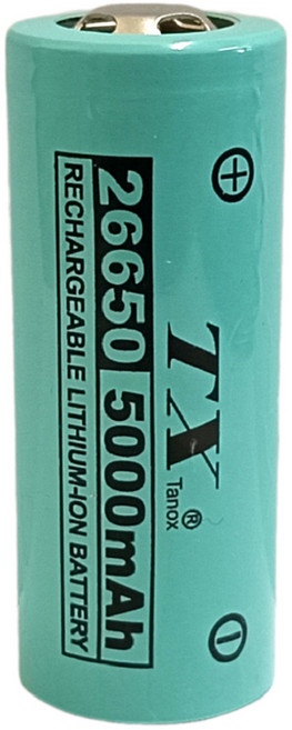 TX Tanox 特林 5000mAh 26650鋰充電池 3.7V, 1個, 1個裝