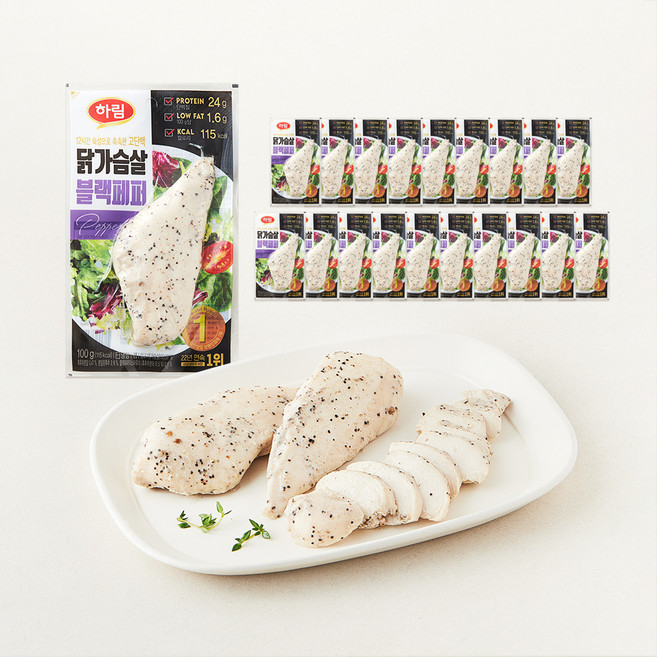 하림 닭가슴살 블랙페퍼, 100g, 20개, 1개입
