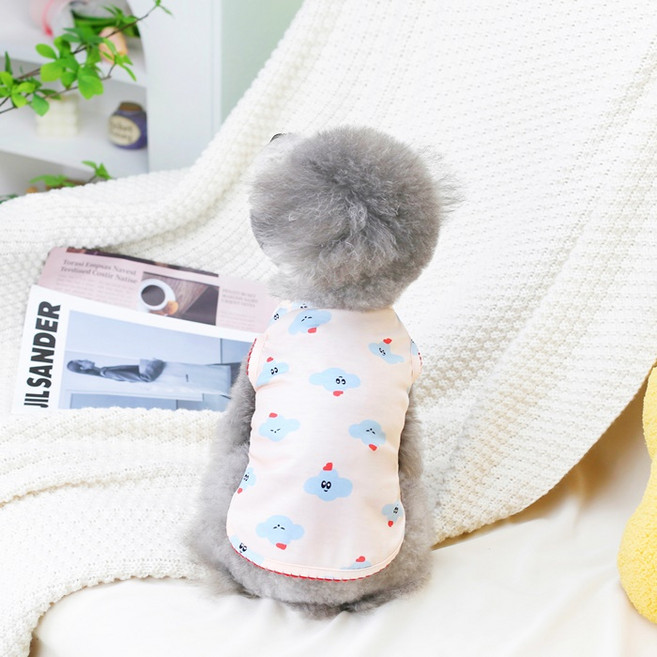 딩동펫 반려동물 차코 나시 티셔츠, 핑크, 1개