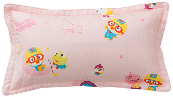 시은데코 아동용 뽀로로 별 베개 솜포함, 핑크
