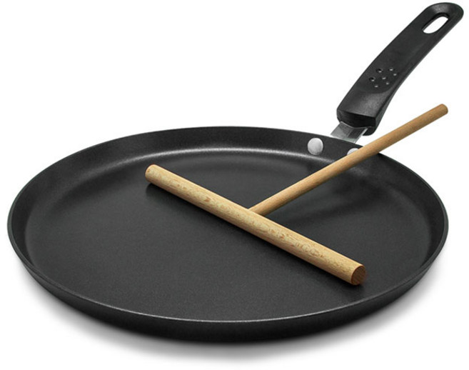 bella cuisine 可麗餅煎餅 IH 電磁爐 + 木質吊具套裝, 25cm, 1套, 25cm