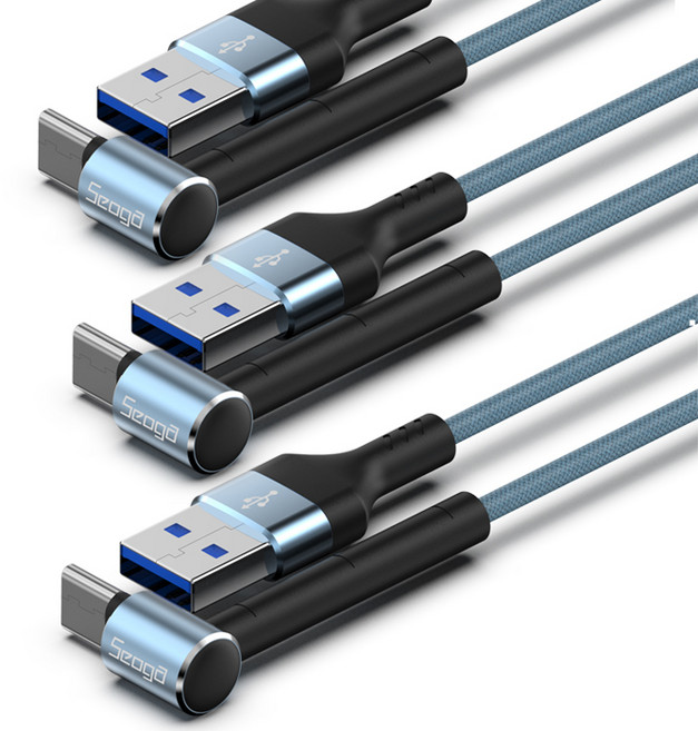 서가 메탈 거치대 C타입 고속충전 케이블, 블루그레이, 3개, 1.5m