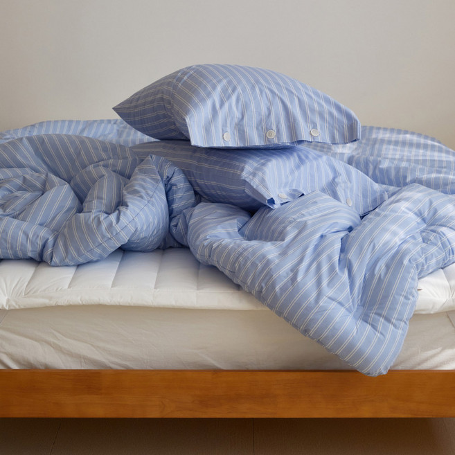 maatila Morning Closet 60支高密度純棉鋪棉被, 藍色襯衫