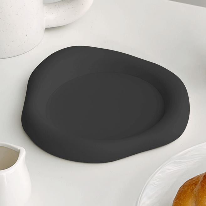 데미무드 포밍 실리콘 코스터, 블랙, 1개