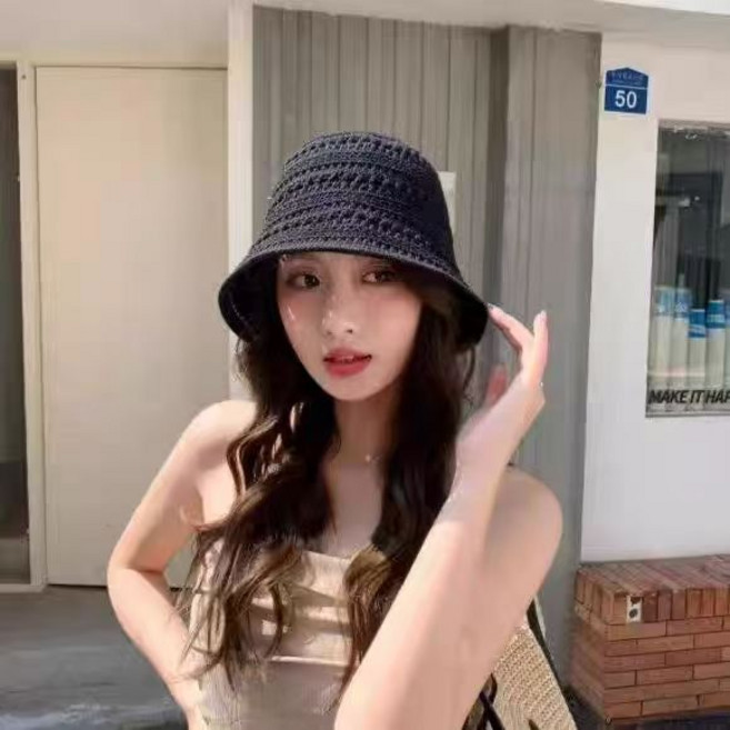 女神女款夏季寬簷針織帽