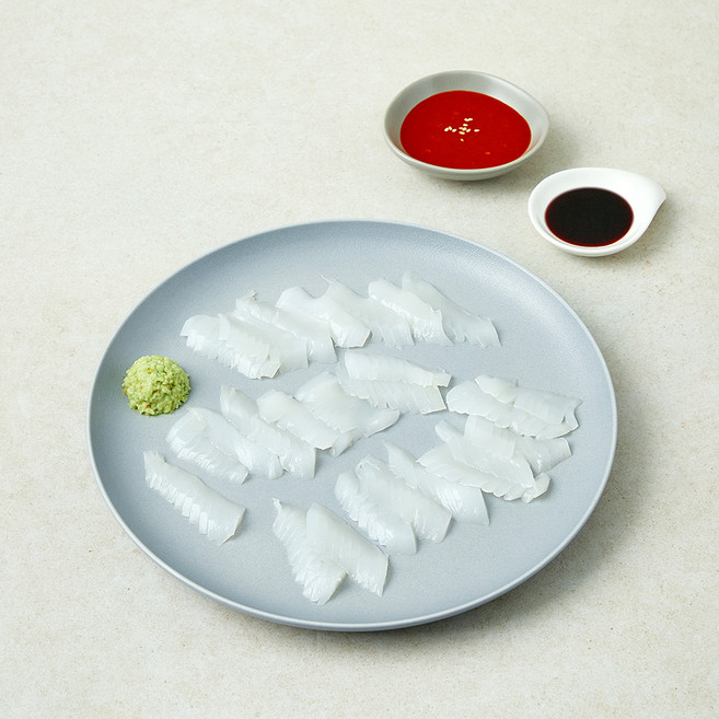 바른씨 무늬오징어회 120g + 초장 40g + 간장 4g + 와사비 4g 세트, 1세트