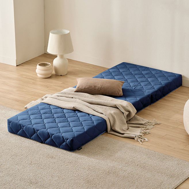 삼익가구 번느 접이식 토퍼 매트리스, 네이비, 13cm