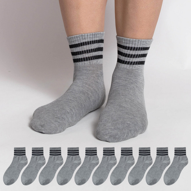 시너싹스 남성용 링글 단목 뉴카바 양말 10켤레 세트