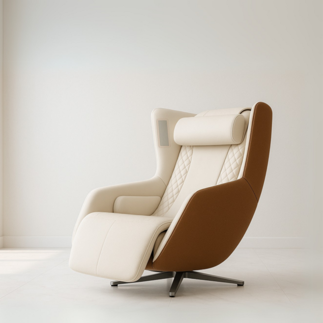 바이브썸 B3 안마의자 방문설치, 브라운, BT-HL-6610BR