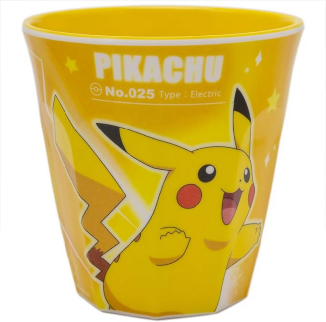 PoKeMoN 寶可夢 皮卡丘抗菌防摔壓克力環保水杯 日本製 270ml, 黃色, 1個