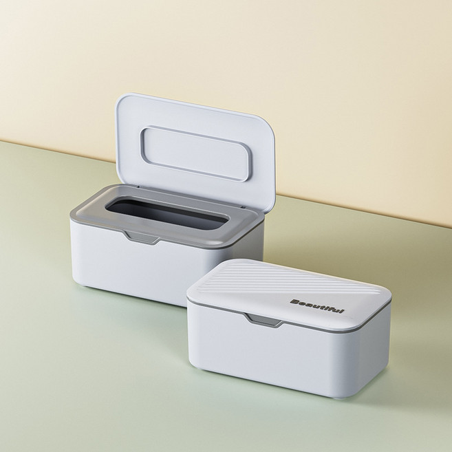 YIWUHUIYAOCOMMODITY 실리콘링 물티슈 케이스, 그레이, 2개