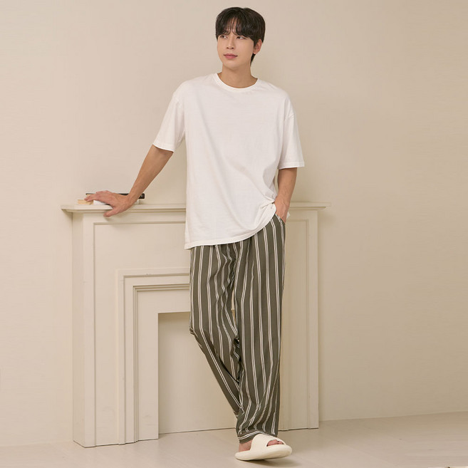 GLAM GONGGAM 情侶款Pablo條紋睡褲