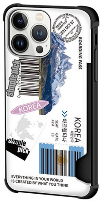 심플픽 티켓 카드범퍼 휴대폰 케이스