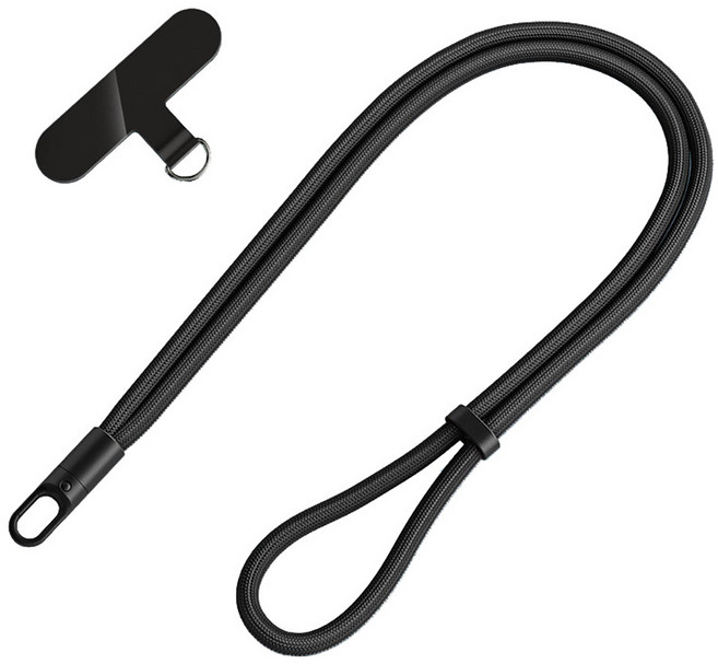 808 핸드폰 클래식 숄더 목걸이 줄 스트랩, 블랙, 1개