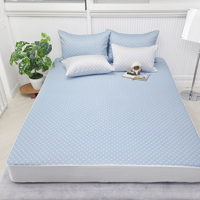 베드앤데코 국내 제조 크로스 냉감 매트리스커버