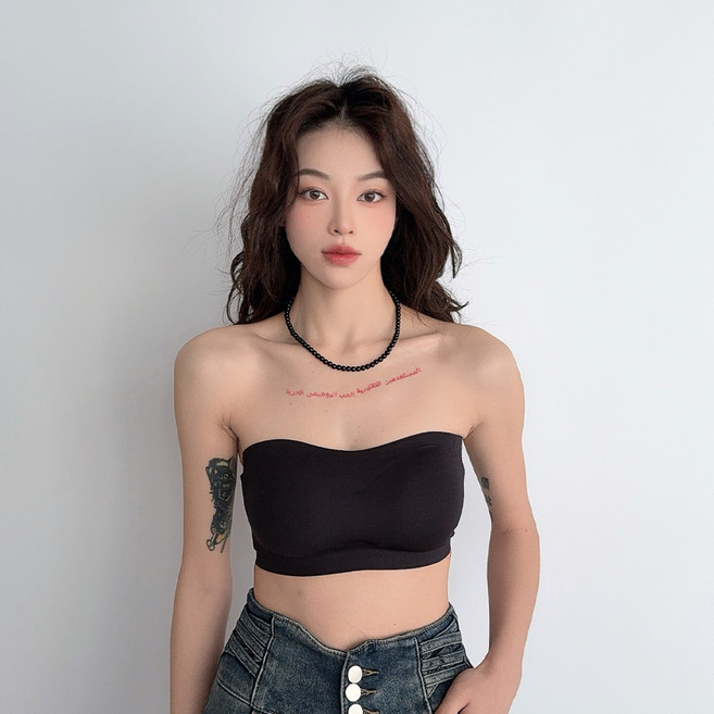 TheSirup 女性無肩帶平口防滑一體成型內衣