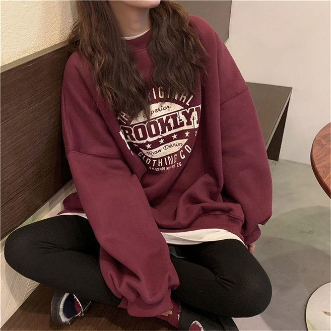 MarketA 布魯克林復古圓領大學T