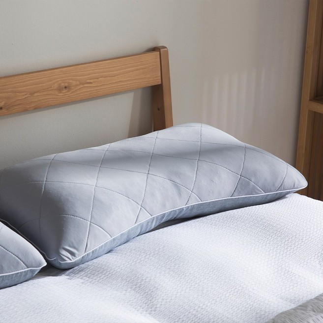 홈랩 기절베개 밸런스핏 두피 베개솜 + 베개커버 세트, 그레이, 화이트, 1개