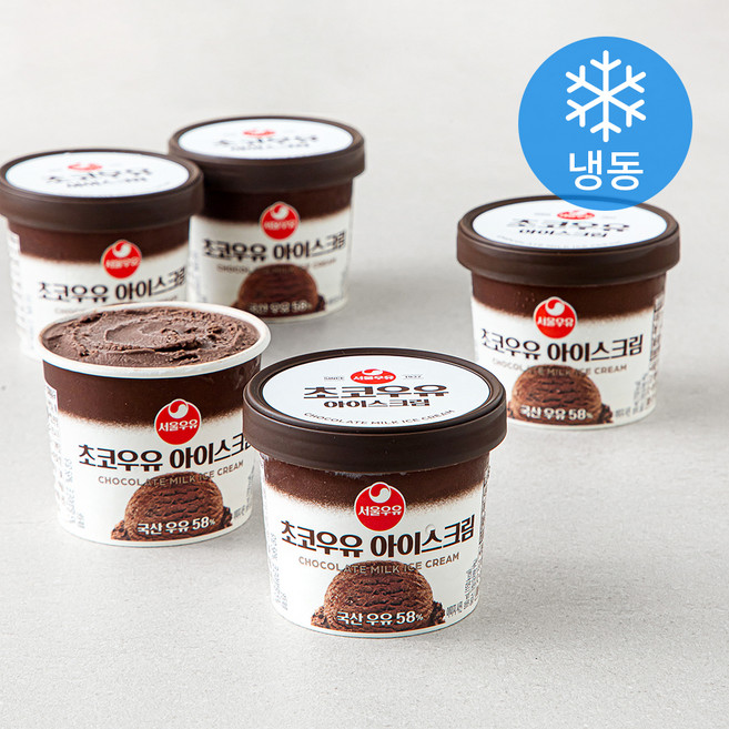 서울우유 초코우유 아이스크림 (냉동), 5개, 1개입, 100ml