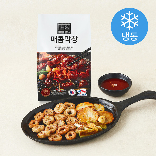 프레시지 바를정육 매콤막창 구이용 200g + 소스 50g 세트 (냉동), 1세트
