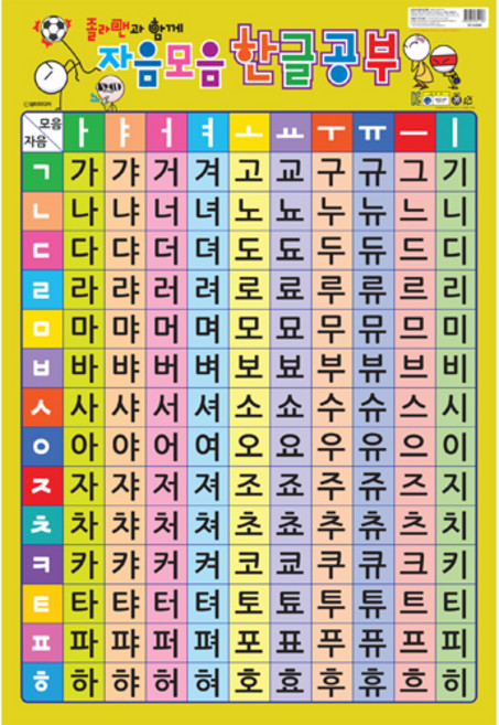 졸라맨과 함께 자음모음 한글공부 1, 담터미디어, 상세 설명 참조