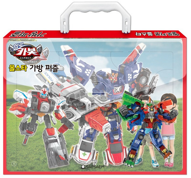 새샘 아동용 헬로카봇 올스타 가방퍼즐 세트, 1세트, 89피스