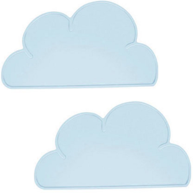 몬스펫 반려동물 오염방지 논슬립 구름 방수매트 소형, 블루, 2개