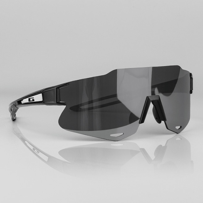 가빈 스타일호른 스포츠 선글라스 G104 + 도수클립 세트, C01 블랙 블랙렌즈, 1개