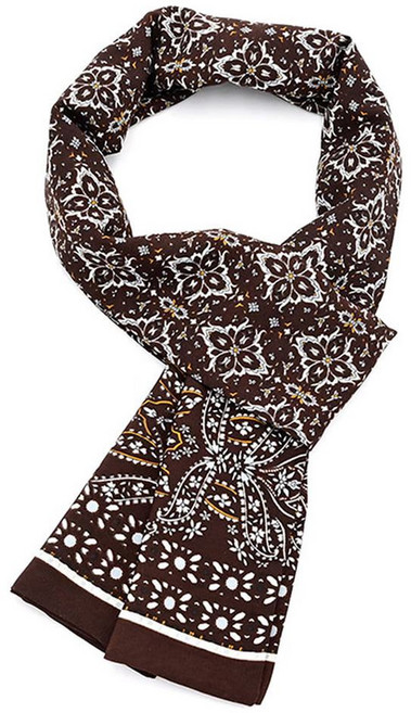 WIMAC 男性印花長版圍巾 棕色