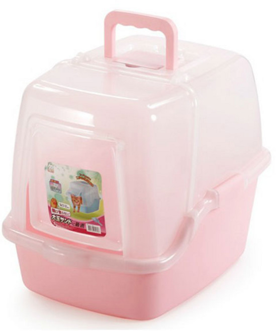 고양이 후드형화장실, 핑크(JT6983), 1개