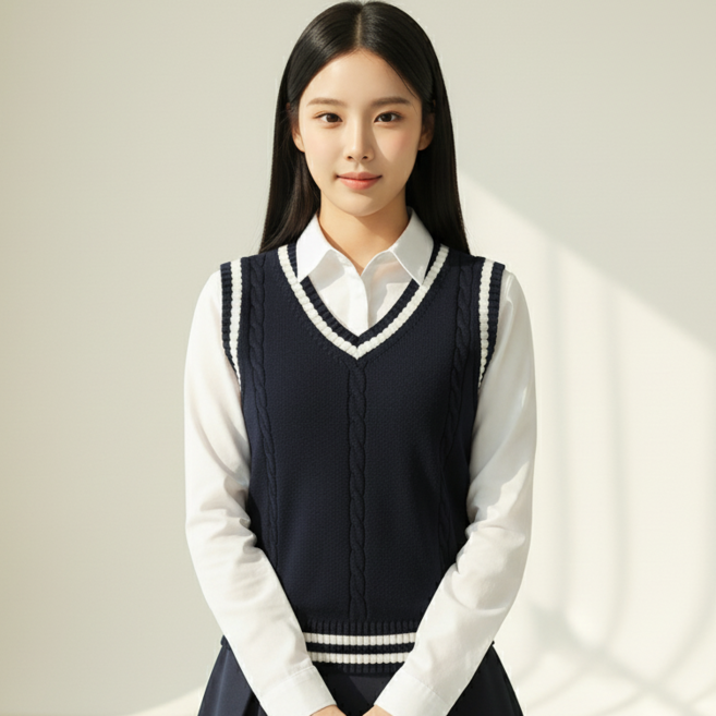 Marketpia 學院風疊穿針織背心