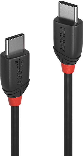 LINDY 林帝 Black USB3.2 Gen 2 x 2 Type-C/公-公傳輸線, 1m, 黑色, 1條