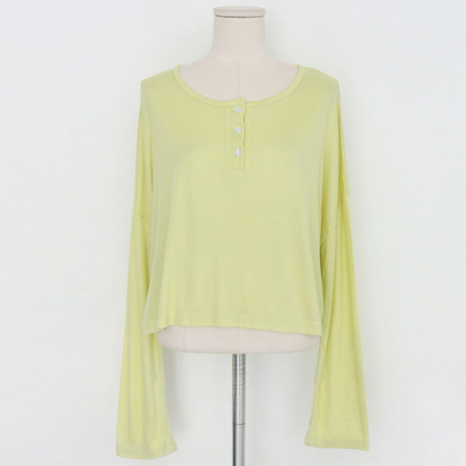 큐니걸스 여성용 세이케 단추 긴팔티