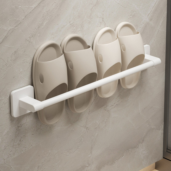 리빙공감 무타공 알루미늄 거실화 욕실화 수건걸이, 화이트, 1개