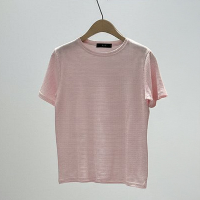 슈가펀 여성용 유어니 스트라이프 라운드넥 반팔티셔츠