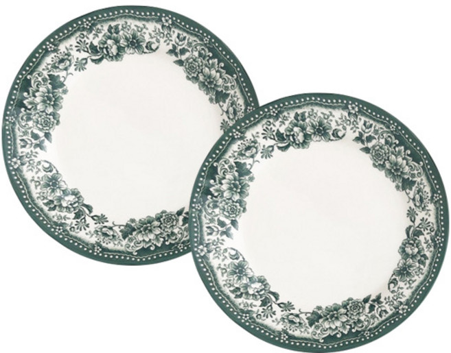 클레이탄 다이애나 로즈 원형 플레이트 S, 2개, 그린