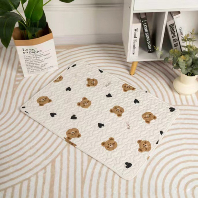 데이소이 고양이 편안한 사계절 방석 매트, 08 하트 곰돌이, 1개