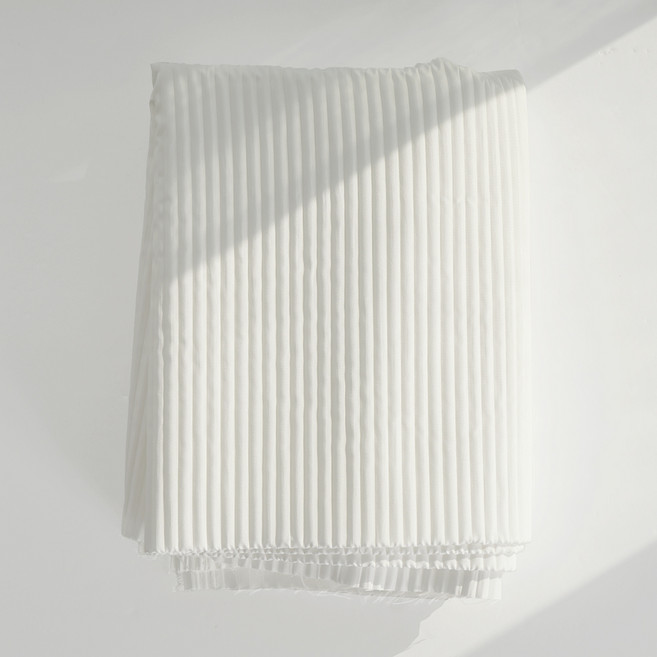 蝴蝶手藝 羅紋條紋絎縫寬幅布料, 白色, 1個