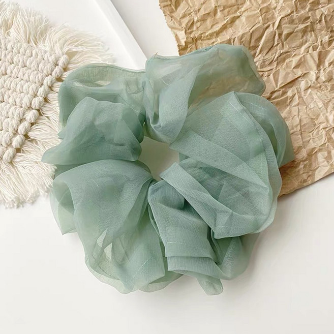 젤루나 쉬폰 풍성한 왕 특대 빅사이즈 헤어 곱창 머리끈 LH-22