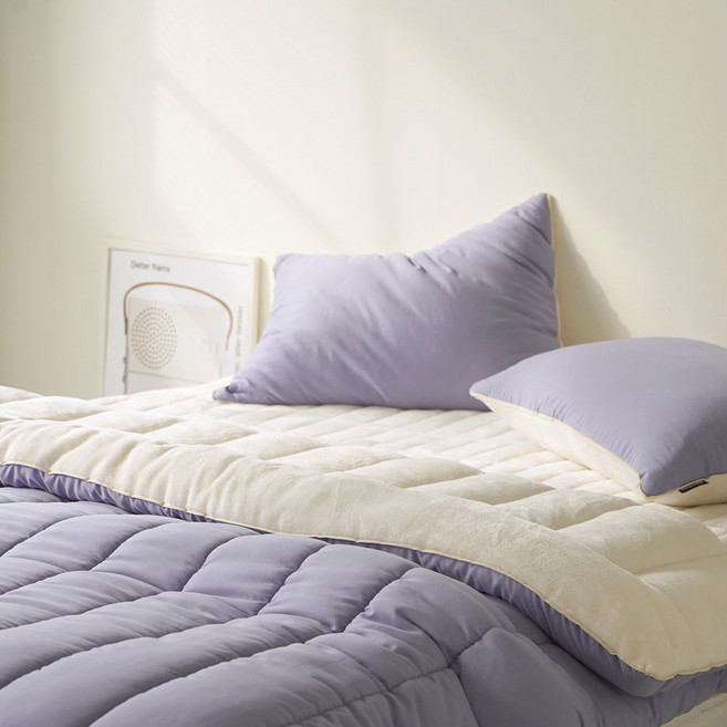 노컨셉 워싱 양면 깊게자요 극세사 차렵이불 침구세트