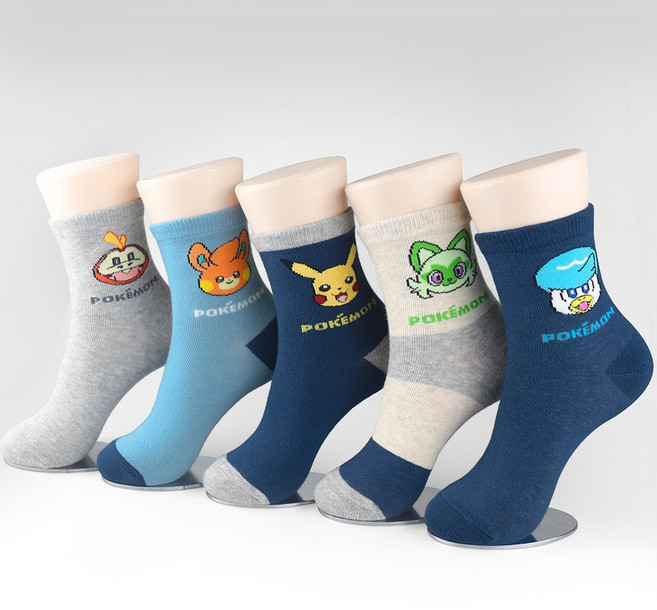PoKeMoN 寶可夢 兒童中筒襪5雙組 PK-26