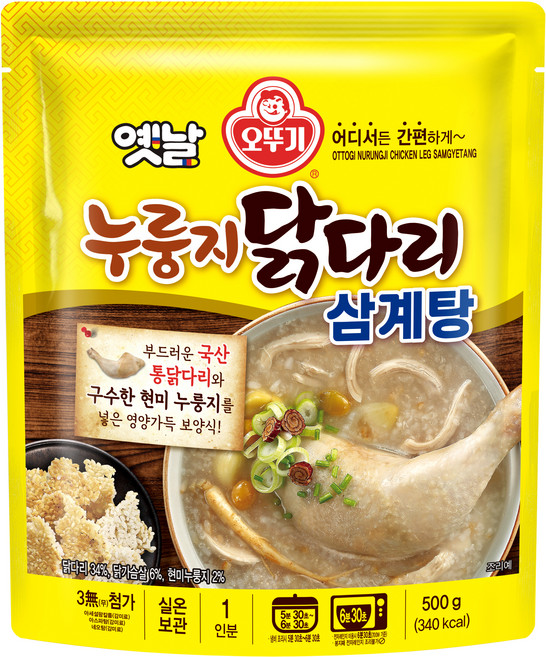 오뚜기 옛날 누룽지 닭다리 삼계탕, 1개, 500g
