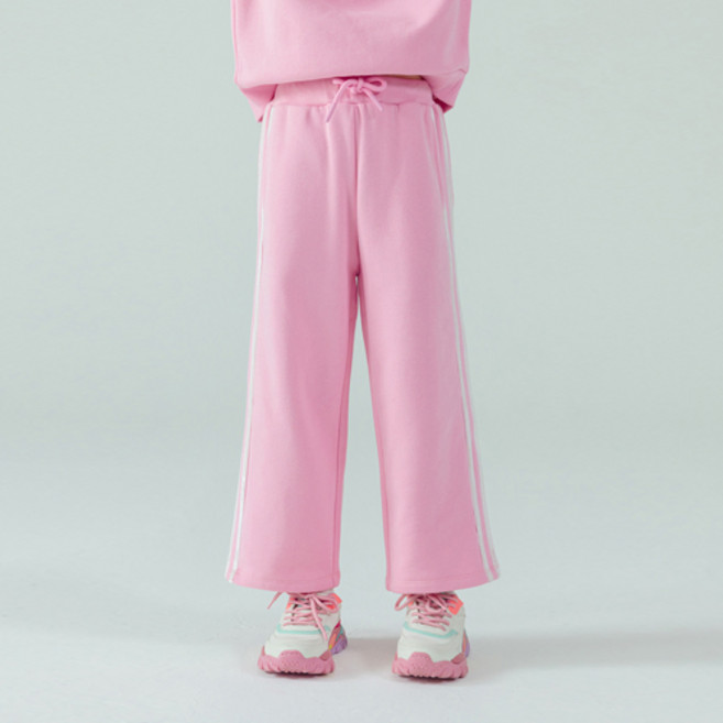 아이러브제이 아동용 오유아이 리본 기모 와이드 팬츠