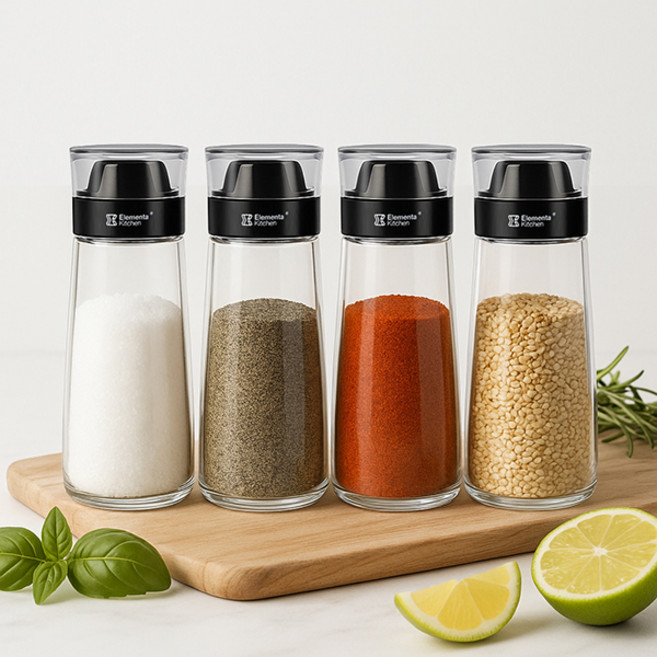 시노글라스 엘리멘탈 스마트 양념병 블랙 340ml