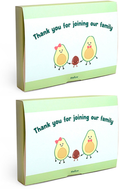 멜로우 아보카도 임신테스트기 보관함, Thankyouforjoiningourfamily, 2개